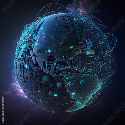 Virtual Connections: Image Representing the Various Virtual Connections in a Digital World