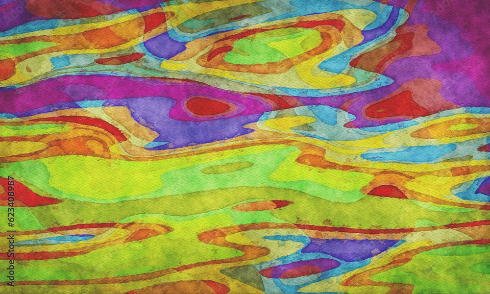 bright swirling groovy abstract landscape watercolour creativity texture background bright swirling groovy abstract landscape watercolour creativity texture background