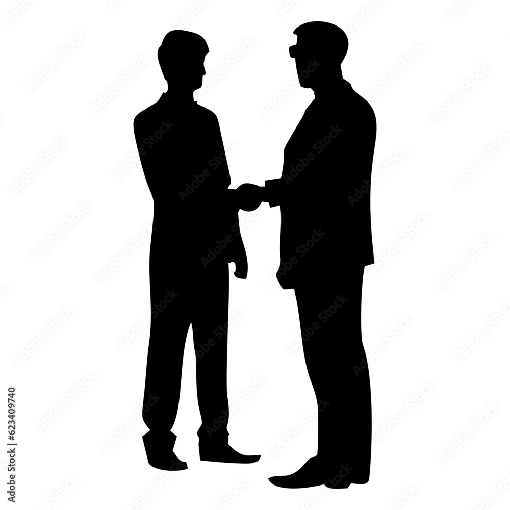 business people shaking hands illustration
