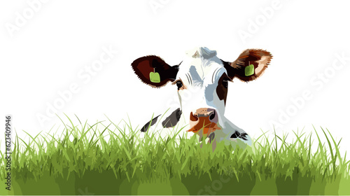 Graceful Pastoral Charm Stunning Cow Banner Showcasing Nature's Bovine Beauty