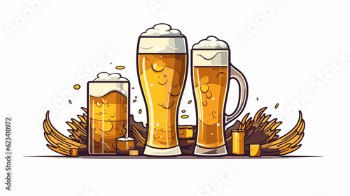 Refreshing Delight Exquisite Beer Glass Banner Capturing the Essence of Craft Brews