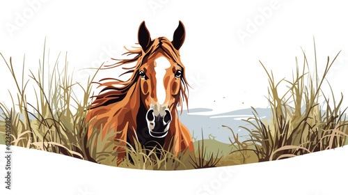 Majestic Equine Elegance Stunning Glass of Horse Banner Embracing the Spirit of Graceful Beauty