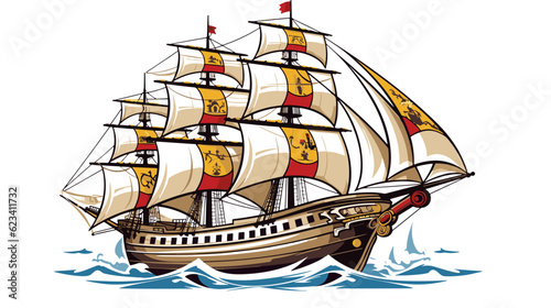 Sailing into Elegance Mesmerizing Glass of Ship Banner Portraying Maritime Majesty