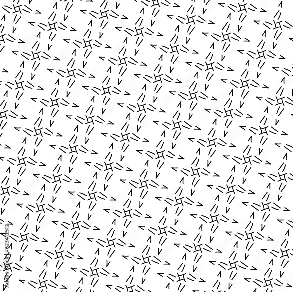 Fototapeta premium Stars with short lines and angular shapes