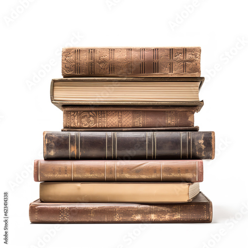 old books isolated on white