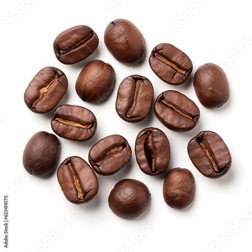 Wallpaper Mural coffee beans on white background Torontodigital.ca