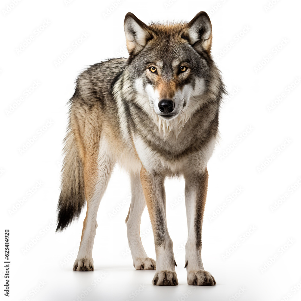 wolf isolated on white