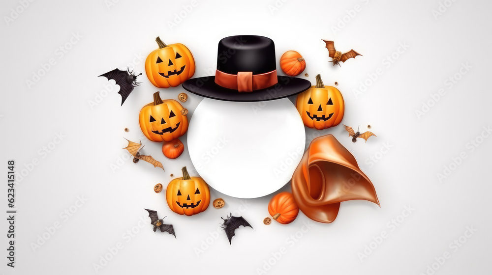 Halloween promo banner background Created With Generative AI Technology Halloween promo banner background Created With Generative AI Technology