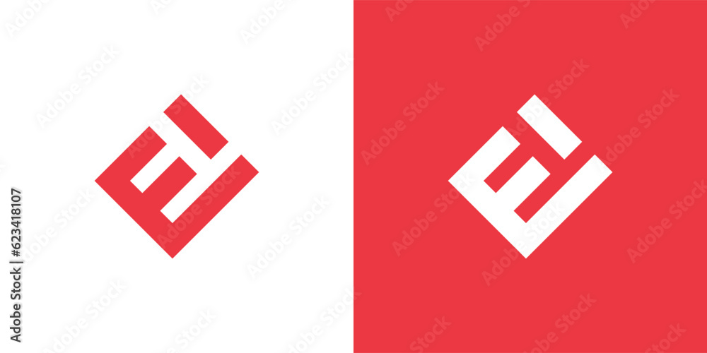 Obraz premium Minimal and Trendy letter E or W Logo Design vector Template