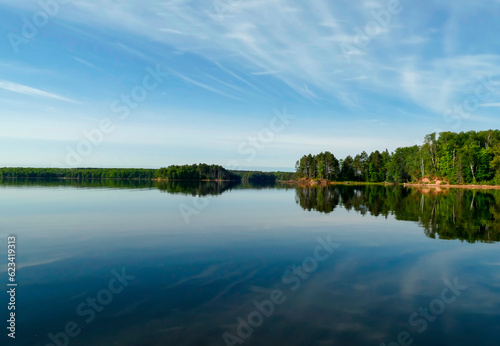 Mid Morning Reflections Bond Falls Lake