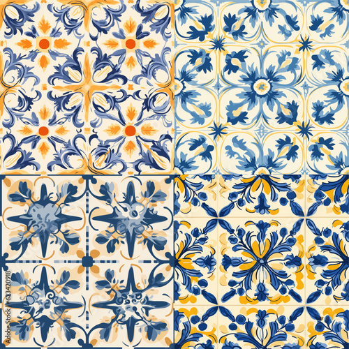 sicilian tile vectorial