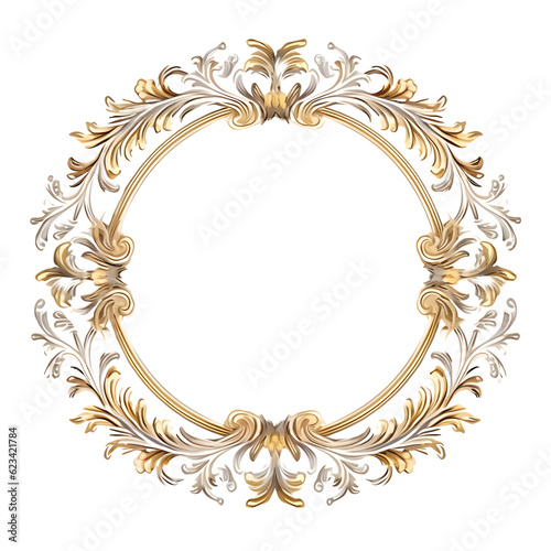 golden frame on white