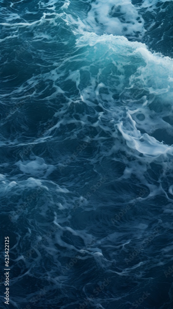 Fototapeta premium Dark ocean waves. Generative AI