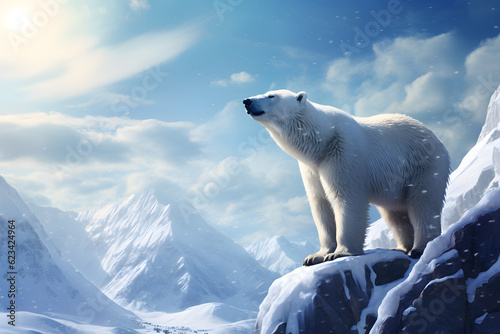 polar bear in the Arctic wilderness