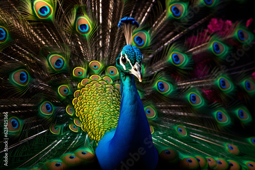beautiful peacock in nature