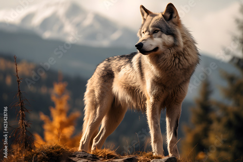 wolf in nature