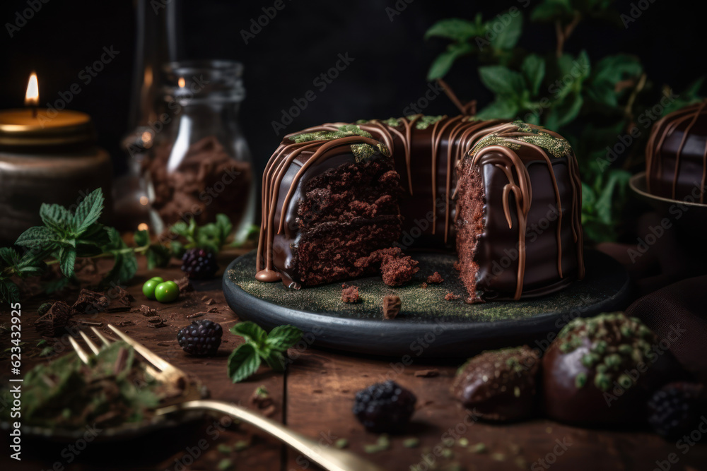 marijuana chocolate cake with thc generative ai