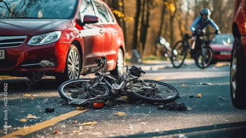 cyclist accident with car generative ai