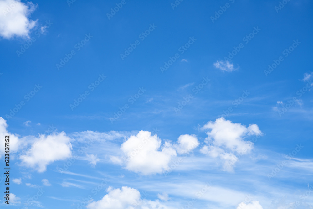 Beautiful blue sky and white cumulus clouds abstract background. Cloudscape background. Blue sky and fluffy white clouds on sunny days. Beautiful blue sky. World Ozone Day. Ozone layer. Summer sky. Beautiful blue sky and white cumulus clouds abstract background. Cloudscape background. Blue sky and fluffy white clouds on sunny days. Beautiful blue sky. World Ozone Day. Ozone layer. Summer sky.