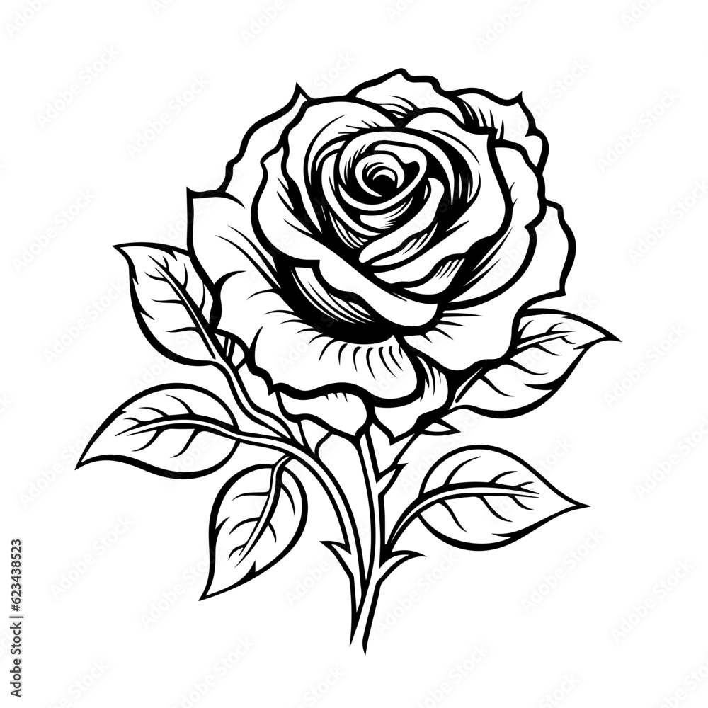 rose flower vector illustration rose flower vector illustration