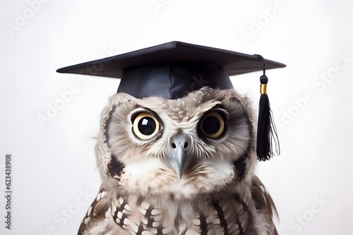 Owl in graduation hat