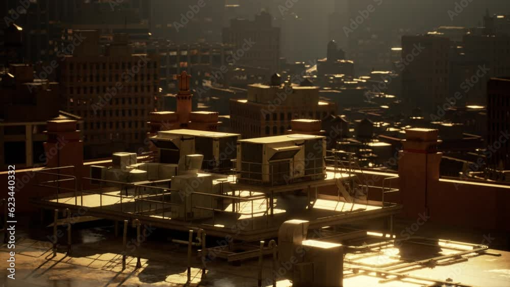 moving cyclone over the city of thunderclouds