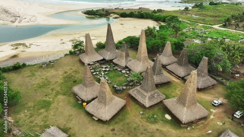 Aerial view of traditional house of 