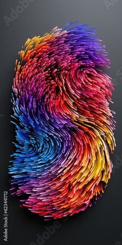 Fingerprint Waves in Pop Art Style - generative ai