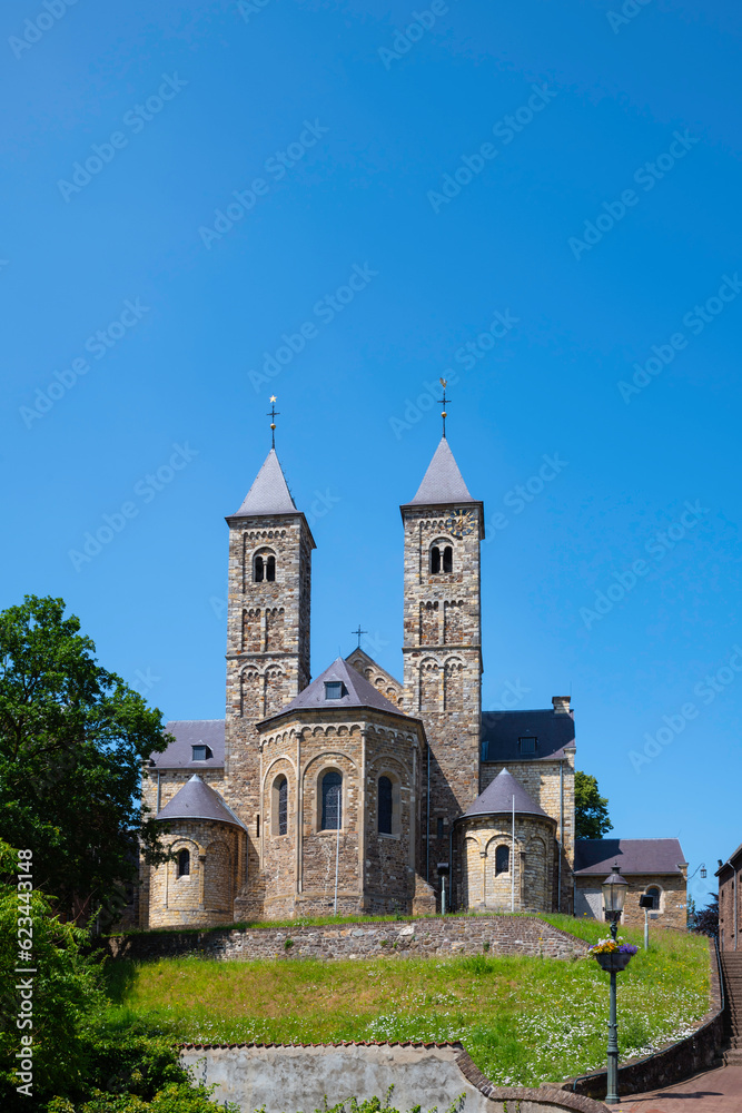 the church of odilienberg in the netherlands with blue sky in summer