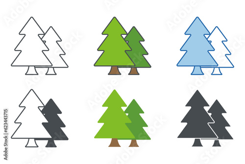 pine tree Icon symbol template for graphic and web design collection logo vector illustration