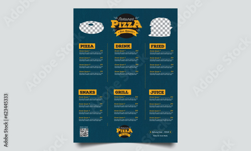 Restaurant menu template design. food menu for restaurant.