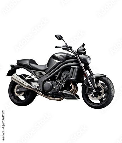 Speed Demon: Sport Motorbike on Transparent Background © Alex
