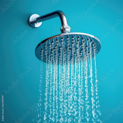 showerhead of shower of water in bathroom