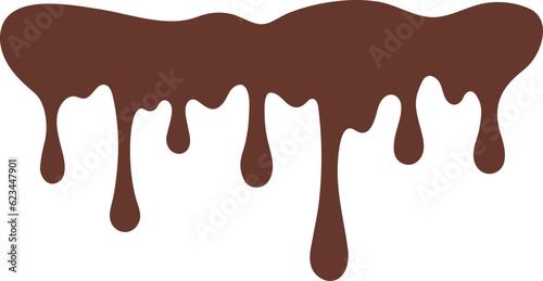Melted Chocolate Dripping Illustration