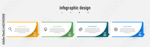 infographic design presentation business infographic template with 4 options
