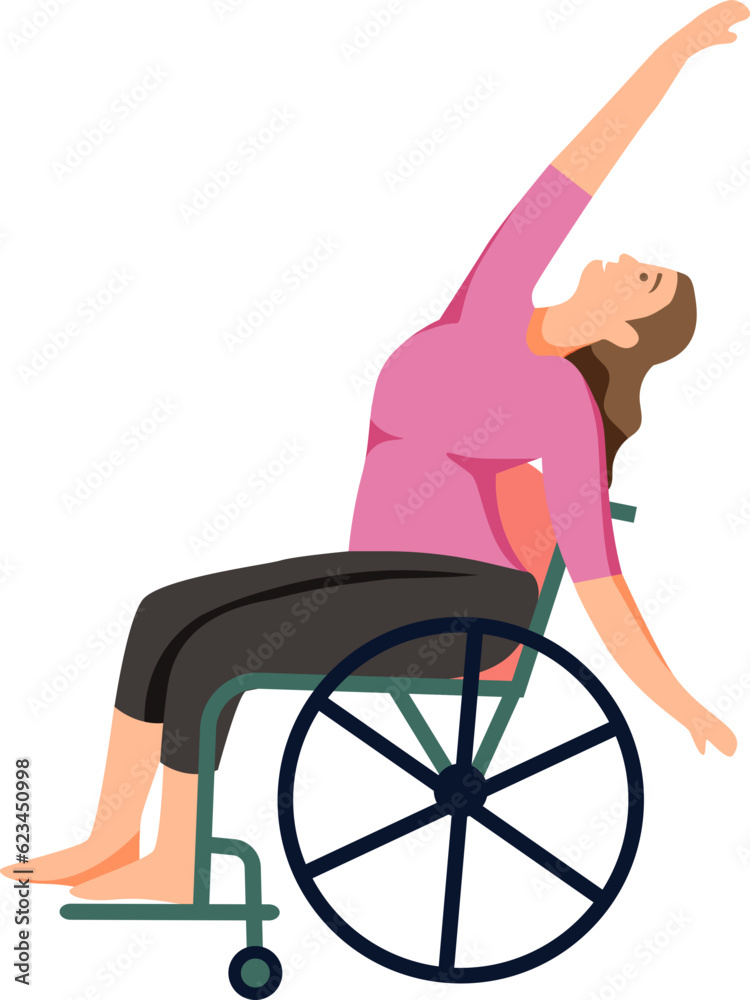 Obraz premium Reverse yoga asana pose illustration