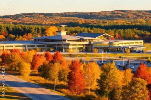 airport autumn view landscape