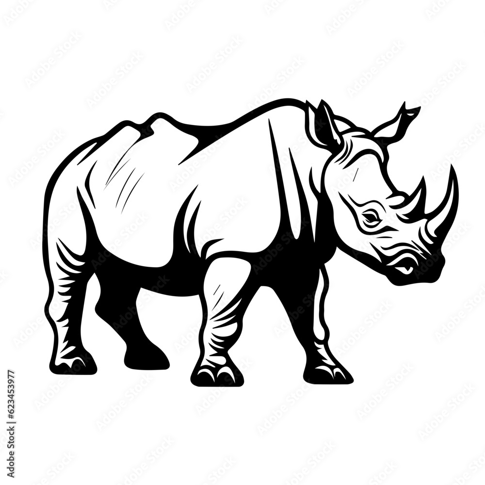 rhino silhouette illustration rhino silhouette illustration