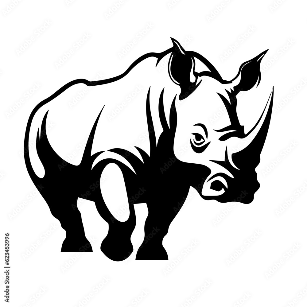 rhino silhouette illustration rhino silhouette illustration