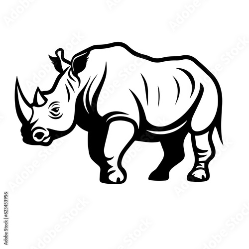 rhino silhouette illustration 