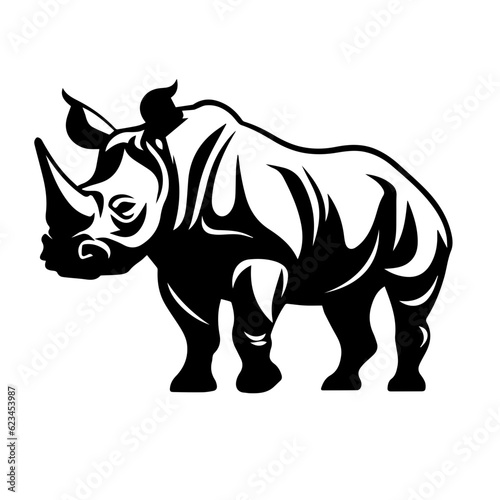 rhino silhouette illustration 