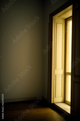 An Open Door In A Dimly Lit Room