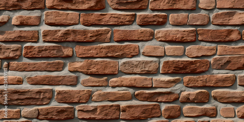 red brick wall rough texture with cement background
