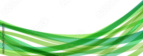 緑色のリボンのようなウェーブラインのベクター背景画像