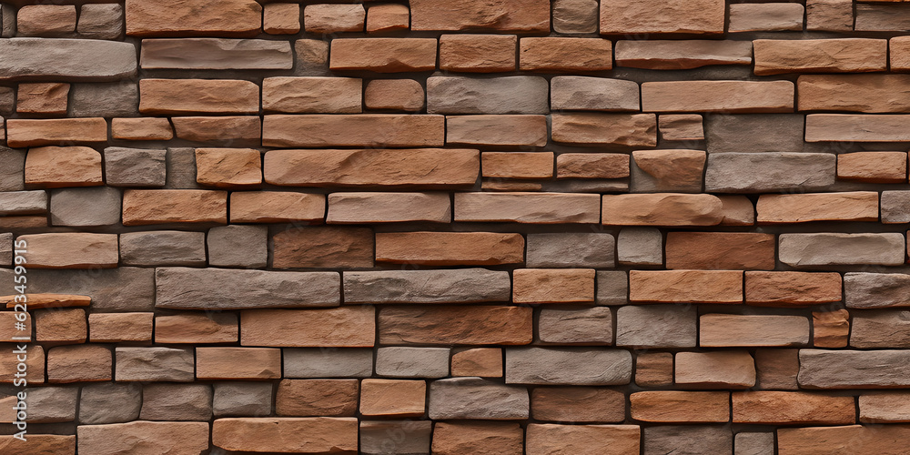 wall background made by red brick stones