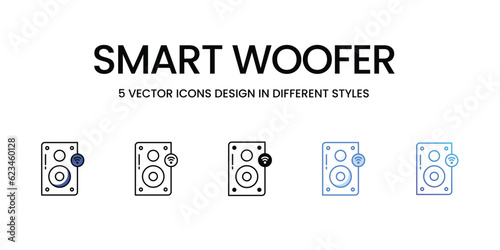 Digital Clock Icon Design in Five style with Editable Stroke. Line, Solid, Flat Line, Duo Tone Color, and Color Gradient Line. Suitable for Web Page, Mobile App, UI, UX and GUI design.