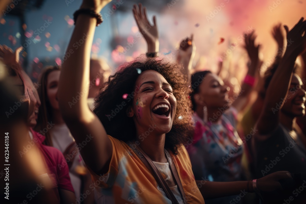Spectators at a Music Festival - Concert - High Energy Spectators at a Music Festival - Concert - High Energy