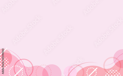 パステルカラーのポップなフレーム ピンク_背景あり_横4 © Peco