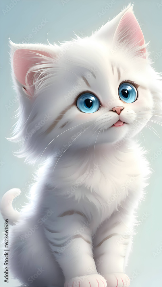 Fototapeta premium white persian cat