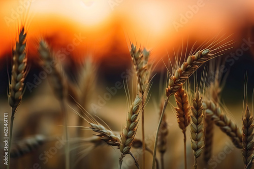 ears of wheat on the field ears of wheat ultrarealistic upclose minimalistic photo of wheat